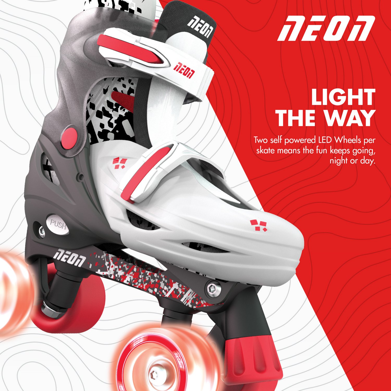 NEON Boys' Combo Inline and Quad Adjustable Light-Up Skates - view number 5