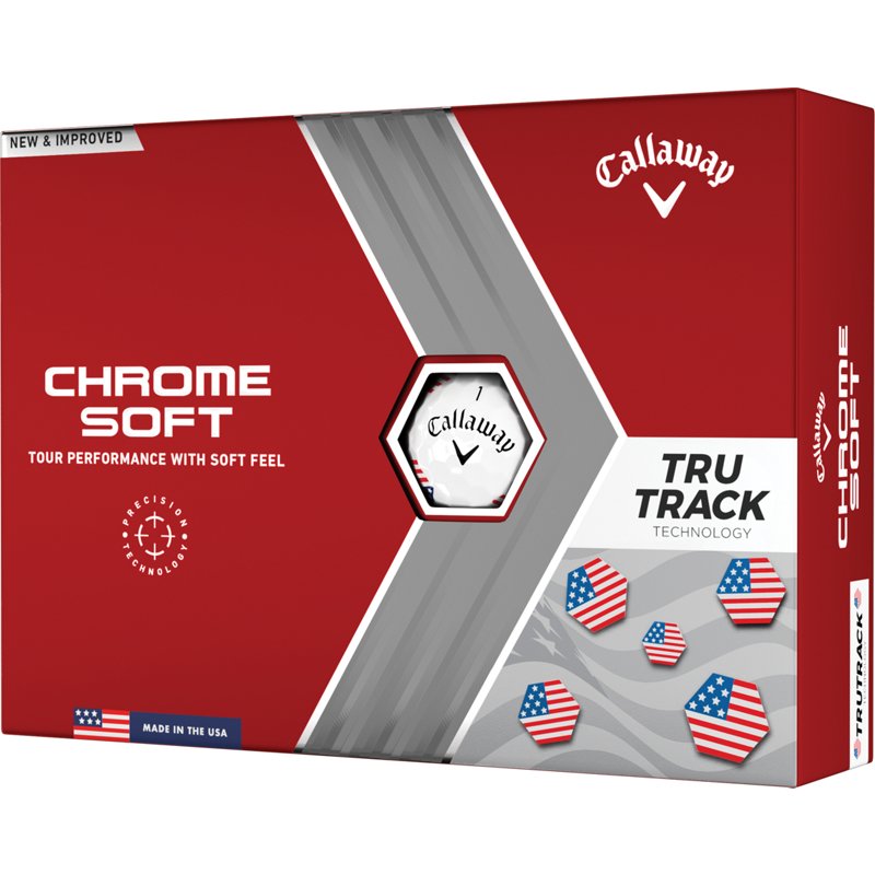 Callaway 2024 Chrome Soft TruTrack Golf Balls 12-Pack Red/Blue - Golf Balls at Academy Sports
