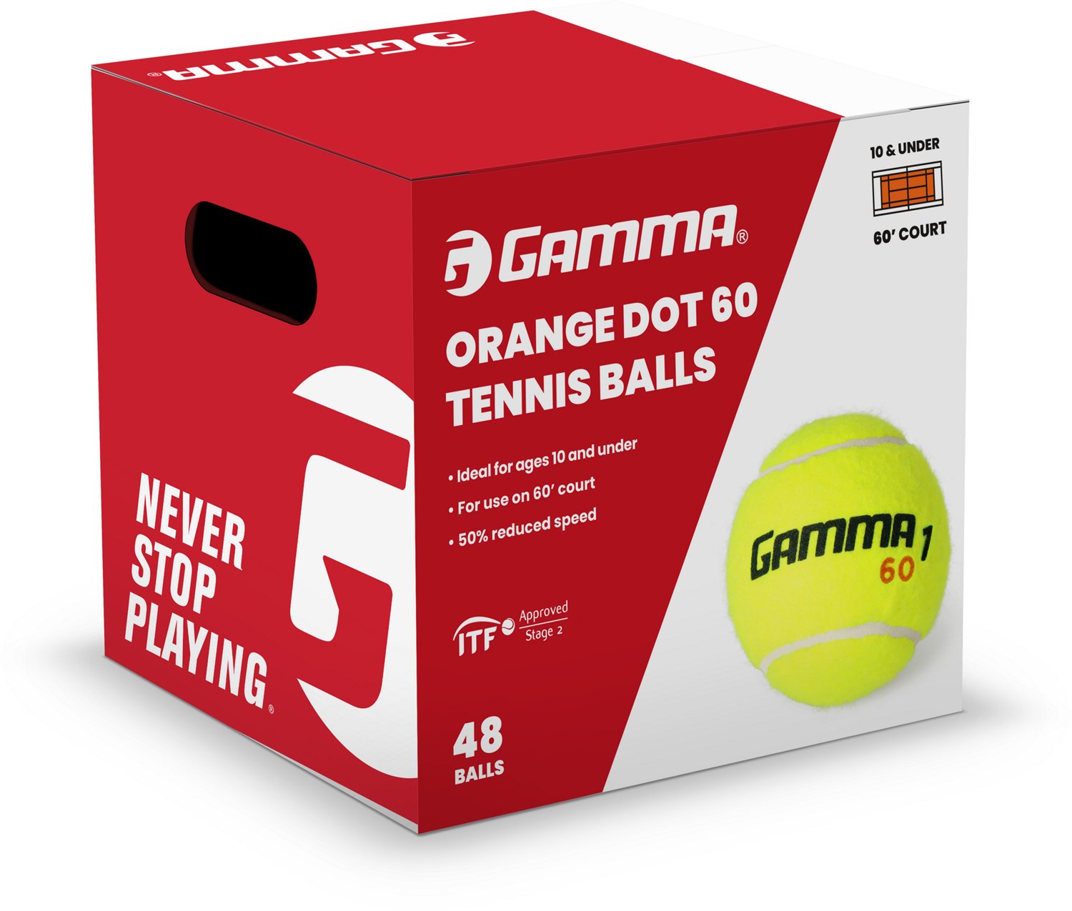 Gamma Orange Dot 60 Kids' Tennis Ball 40-Ball Box - view number 4