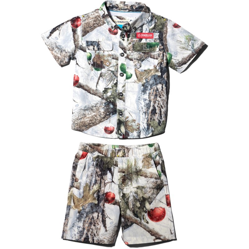 Magellan Outdoors Kids' PS Laguna Madre Holiday MO Snowdrift Shirt and Shorts Set, 5/6 Youth - Boy's Athletic Tops at Academy Sports