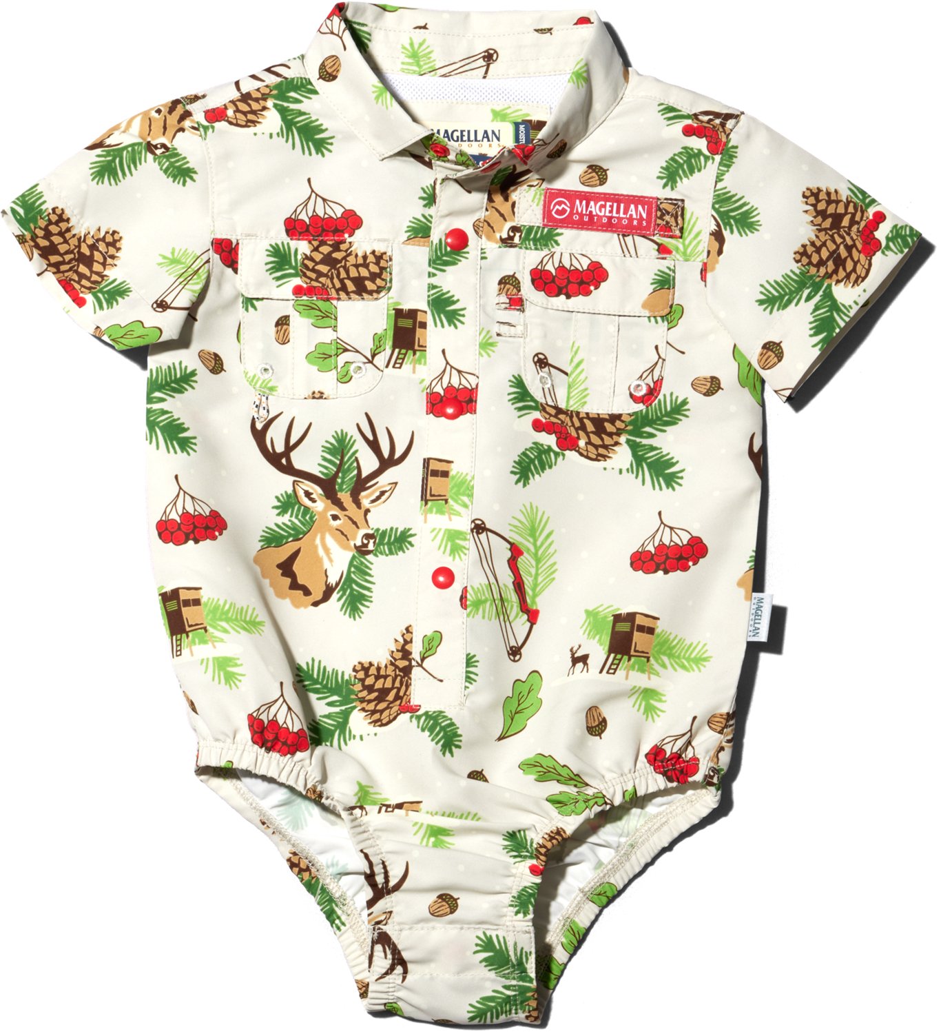 Magellan Outdoors Infant Laguna Madre Holiday Short Sleeve Onesie