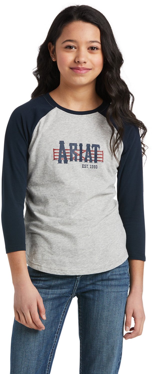 Ariat Girls' R.E.A.L Farm Baseball Tee - view number 1