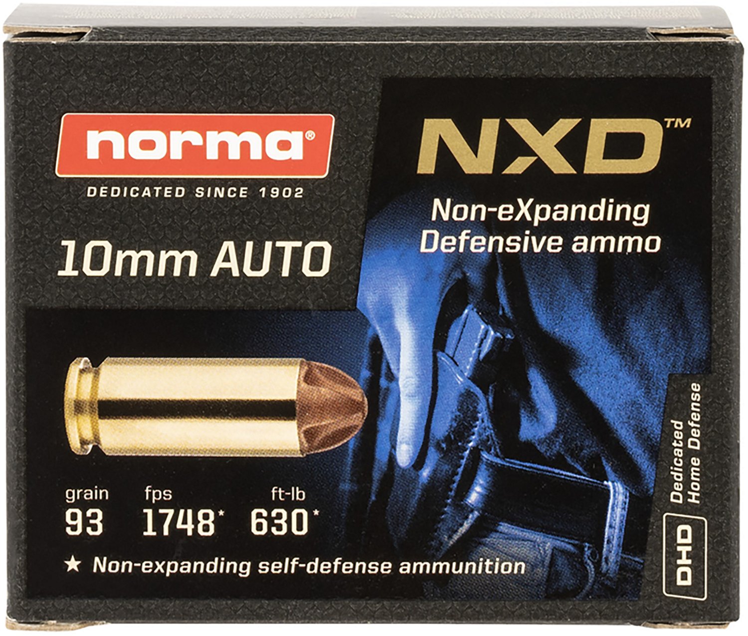Norma USA NXD 10mm Auto 93-Grain Centerfire Handgun Ammunition - 20 Rounds                                                       - view number 2