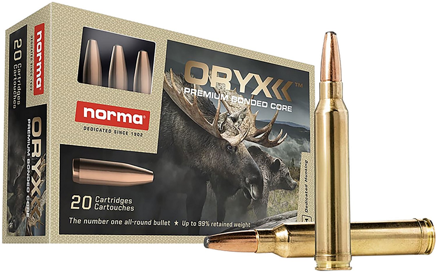 Norma USA Oryx .300 Winchester Magnum 180-Grain Rifle Ammunition - 20 Rounds