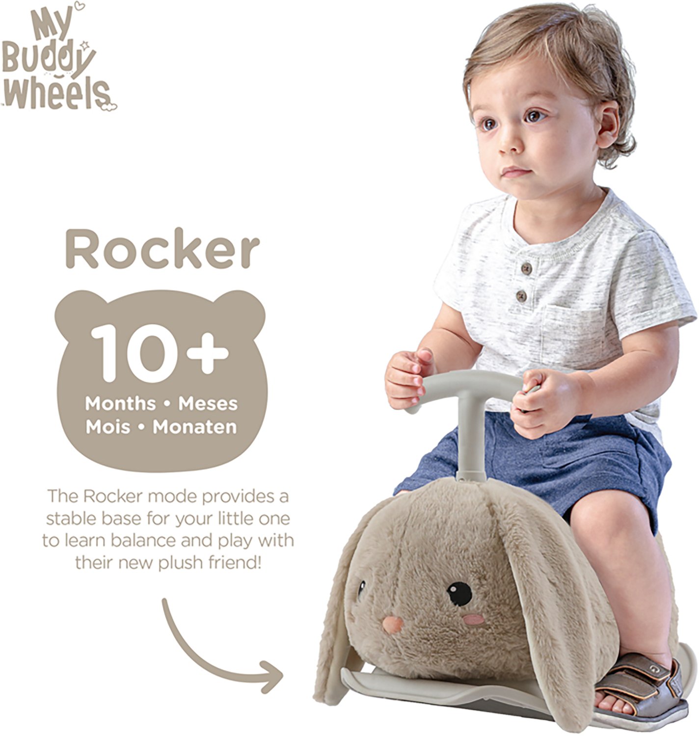 Yvolution My Buddy Roller Rabbit Plush Ride-On Toy | Academy