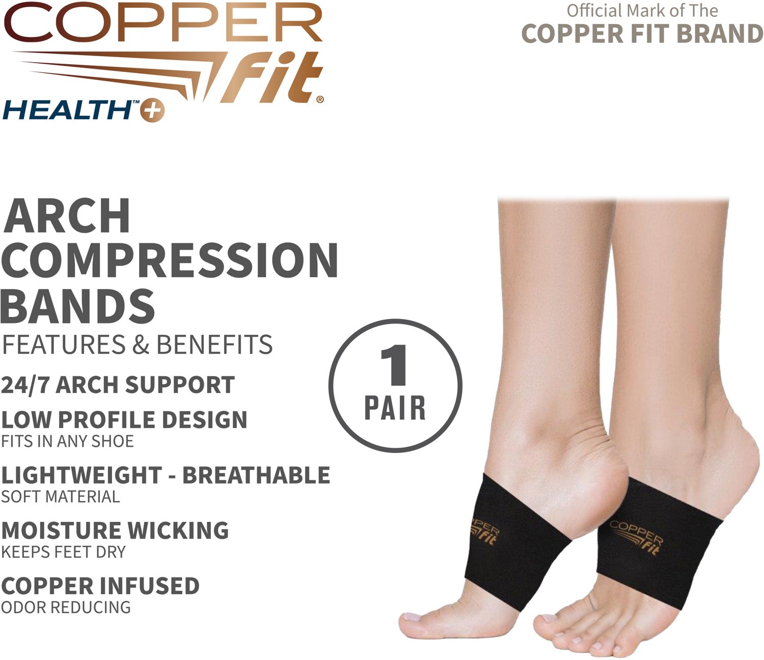 Copper Fit Health+ Arch Relief Bands                                                                                             - view number 3
