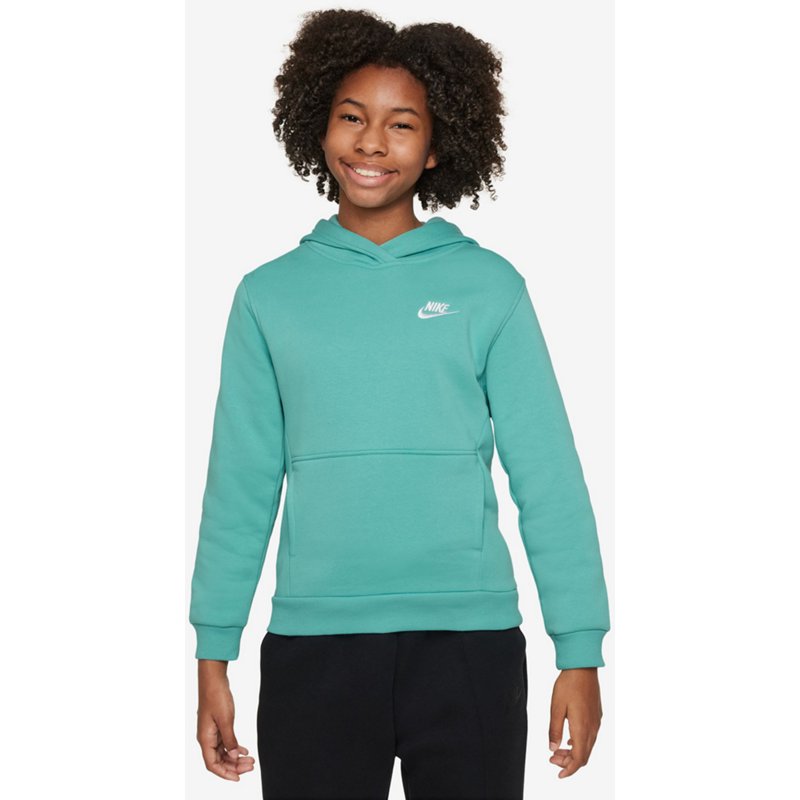 Nike Kids' Sportswear Club Fleece Hoodie Green Frost, X-Large - Boy's Fleece at Academy Sports