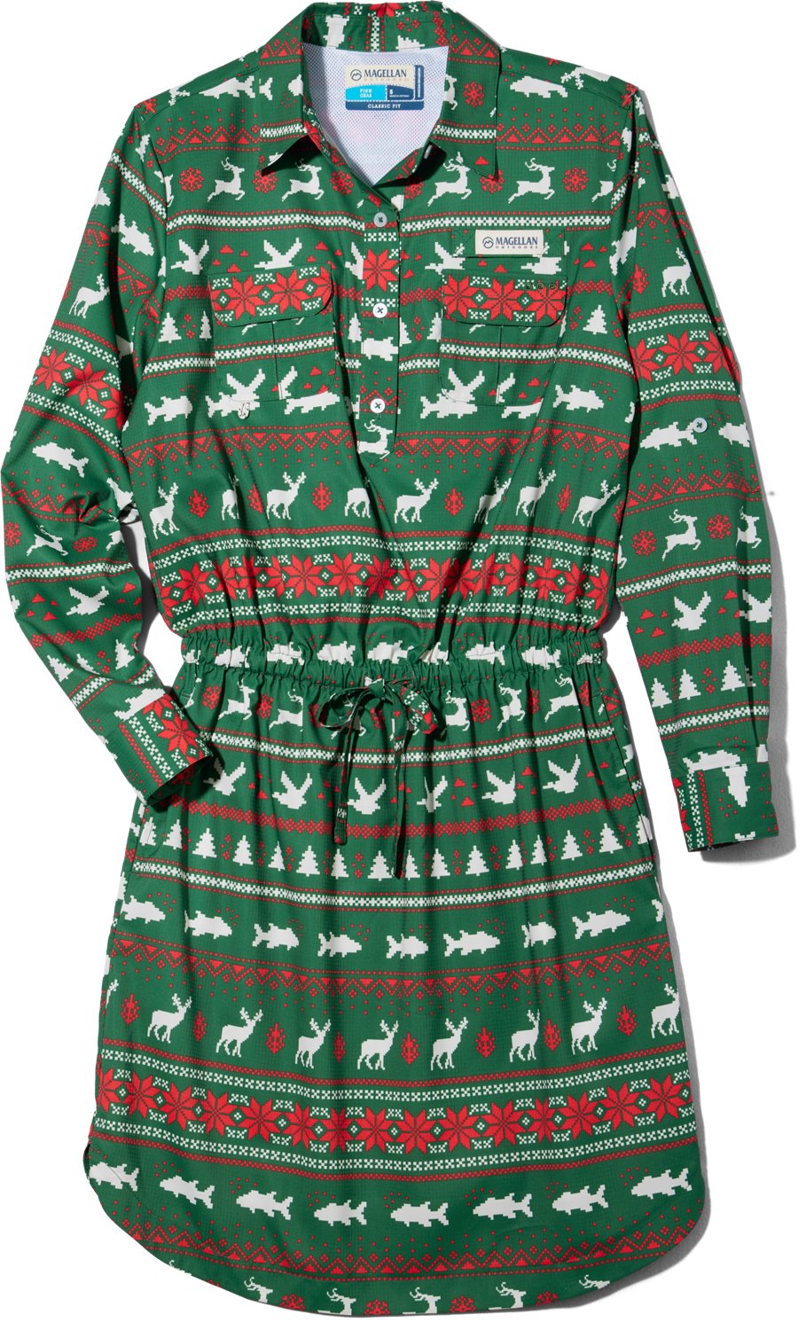Magellan Outdoors Women's Holiday Long Sleeve Fishing Dress