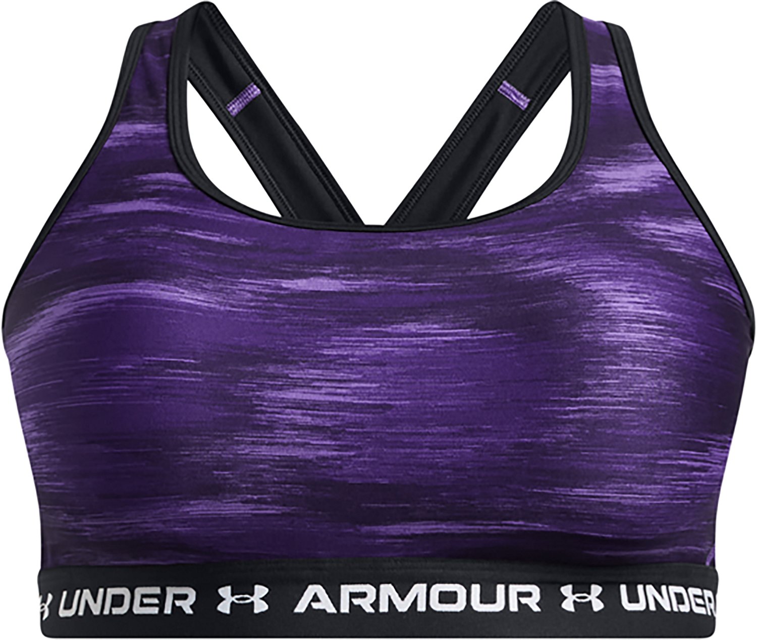 Under Armour Women's Armour Crossback Print Medium Support Sports Bra - view number 4