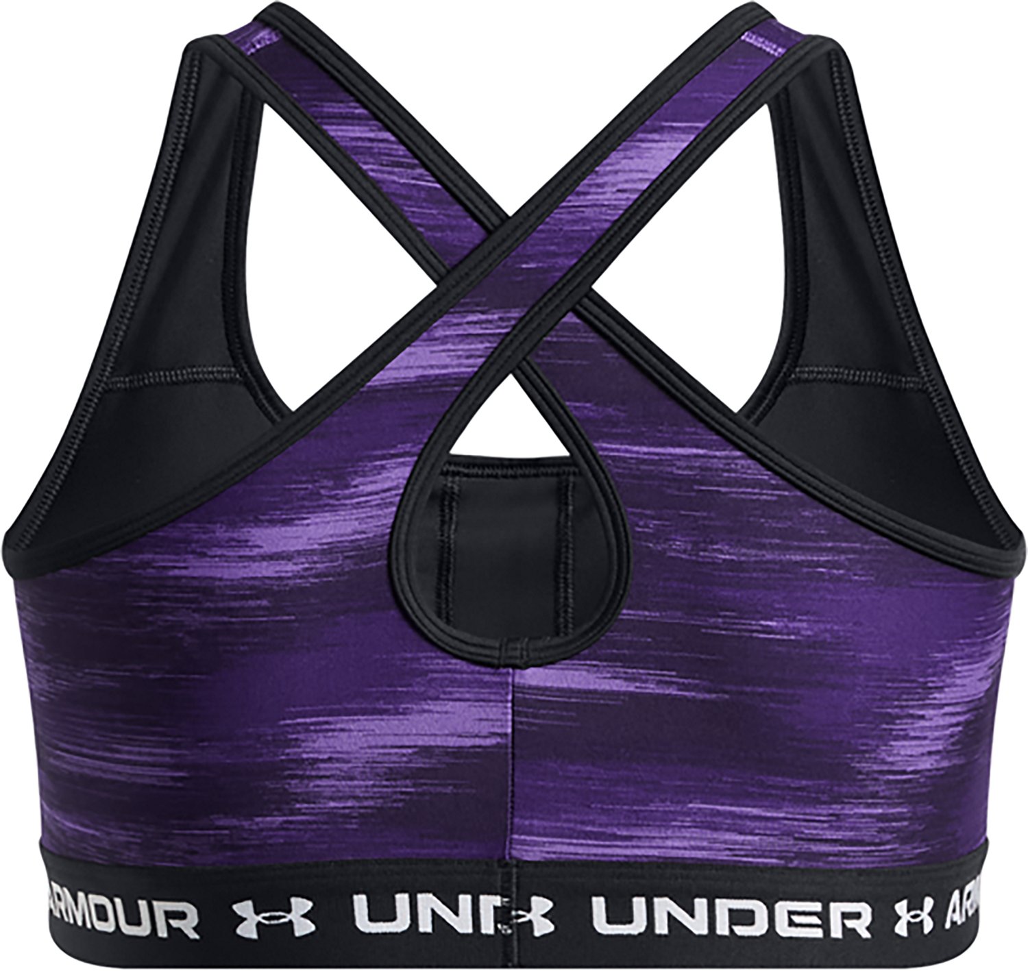 Under Armour Women's Armour Crossback Print Medium Support Sports Bra - view number 5