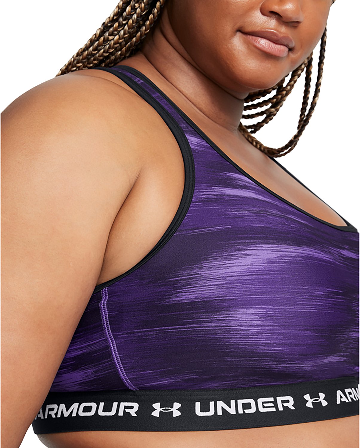 Under Armour Women's Armour Crossback Print Medium Support Sports Bra - view number 3