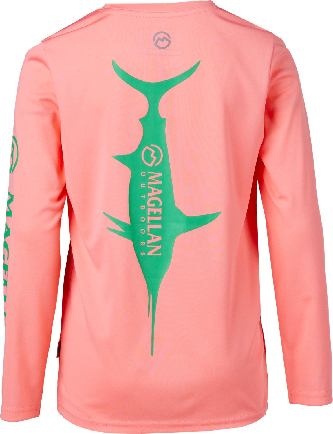 Magellan Outdoors Boys' FishGear Casting Crew Fish Print Long Sleeve T-shirt