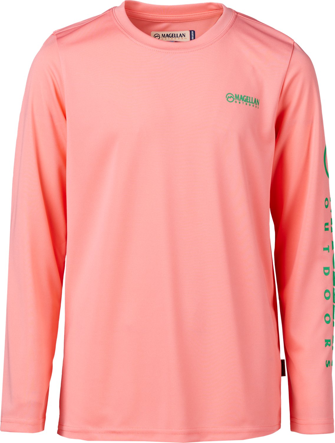 Magellan Outdoors Boys' FishGear Casting Crew Fish Print Long Sleeve T-shirt                                                     - view number 2