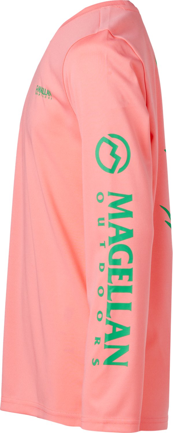 Magellan Outdoors Boys' FishGear Casting Crew Fish Print Long Sleeve T-shirt                                                     - view number 3