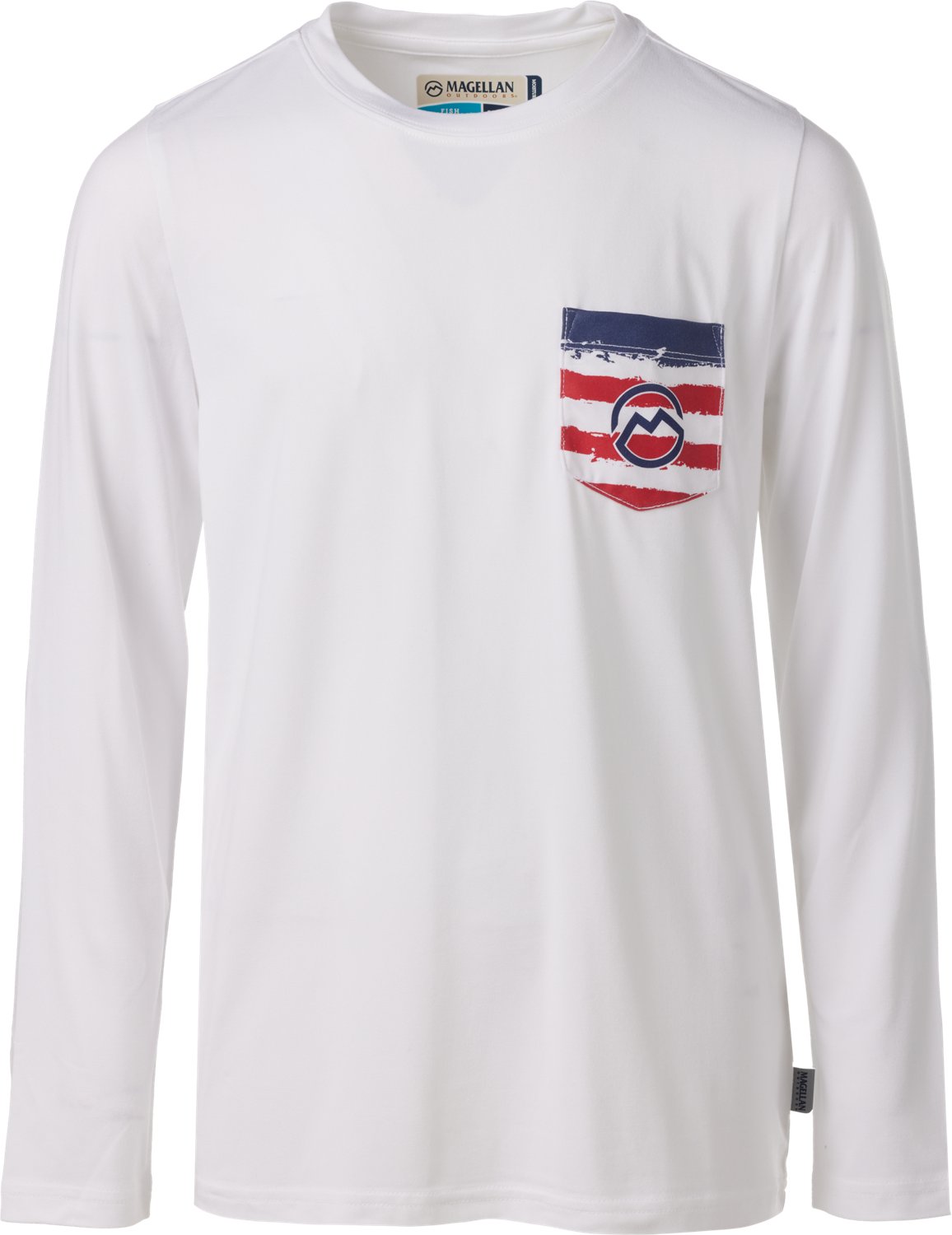Magellan Outdoors Boys' Americana Bass Long Sleeve Graphic T-shirt                                                               - view number 2