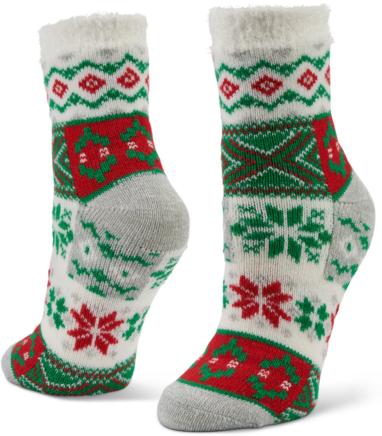 Magellan Outdoors Holiday Nordic Patchwork Crew Socks