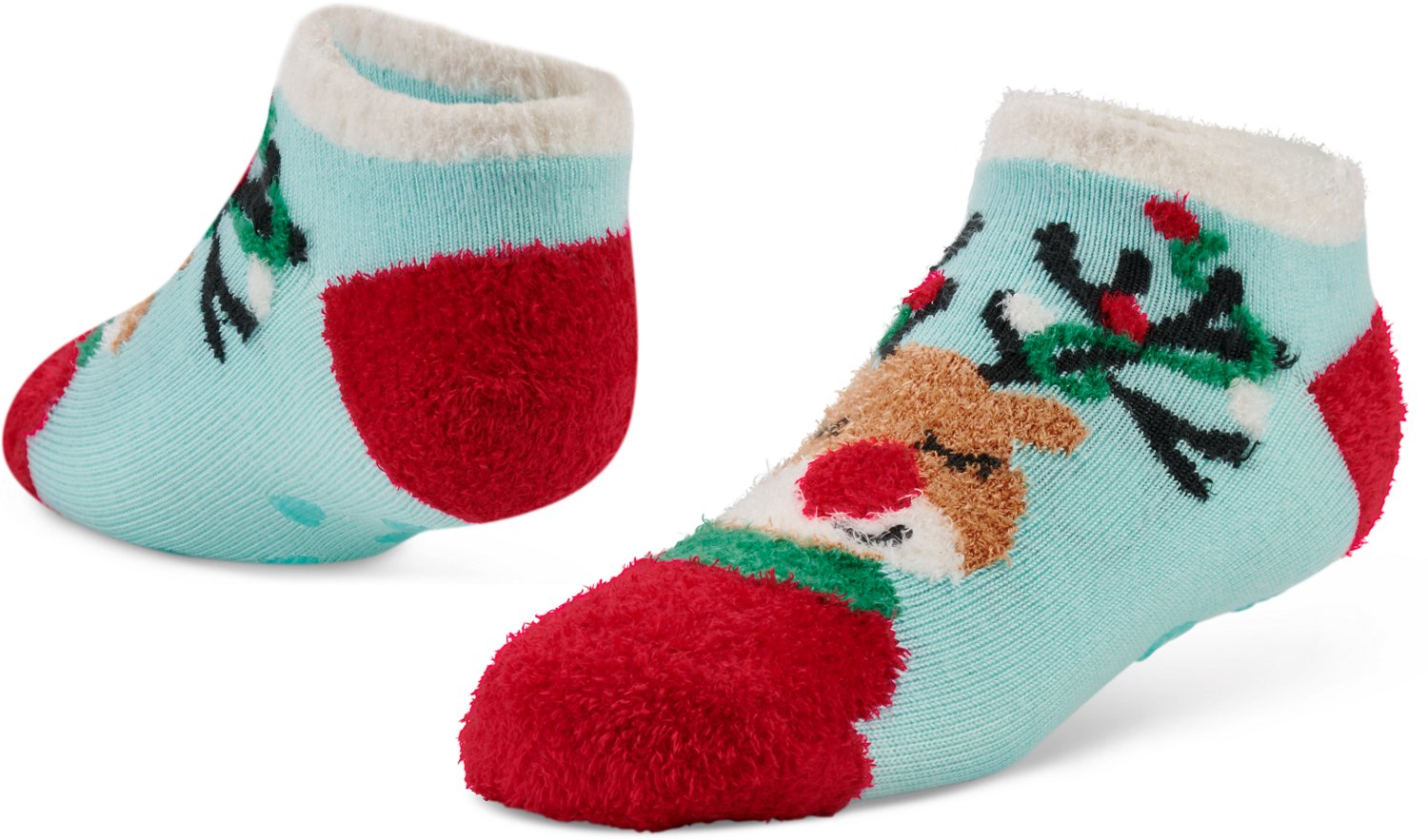 Magellan Outdoors Youth Holiday Cozy Reindeer Low Cut Socks