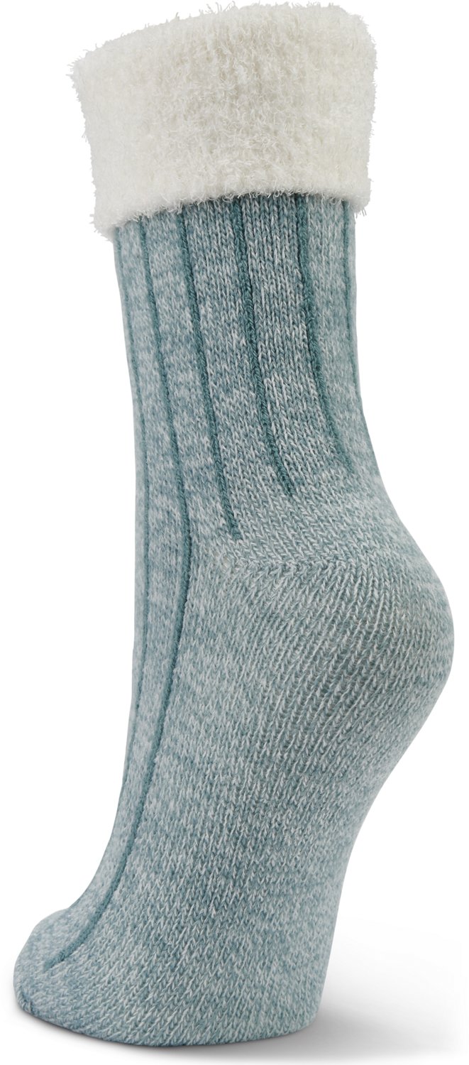 Magellan Outdoors Women's Foldover Marled Rib Crew Socks                                                                         - view number 3