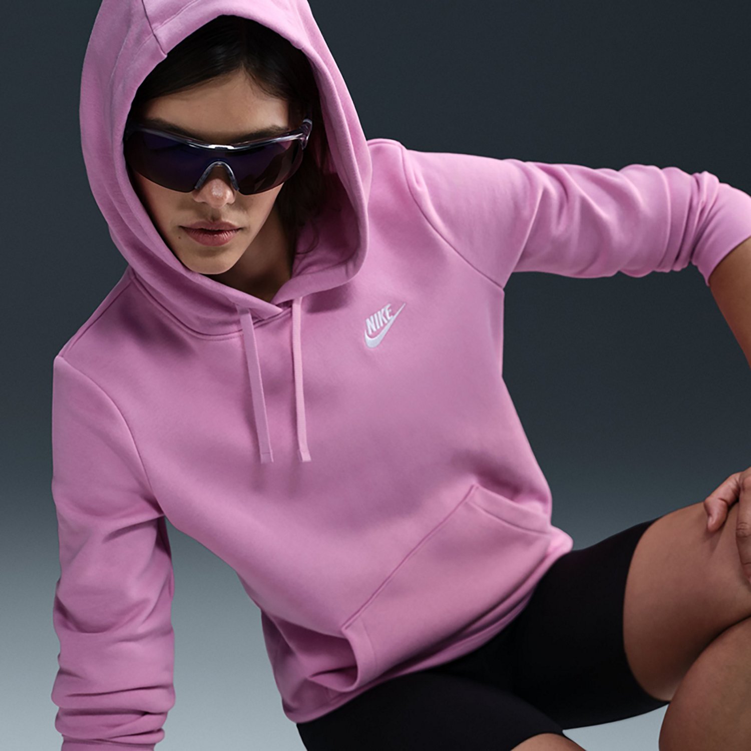 Nike Women s Club Fleece Pullover Hoodie Academy