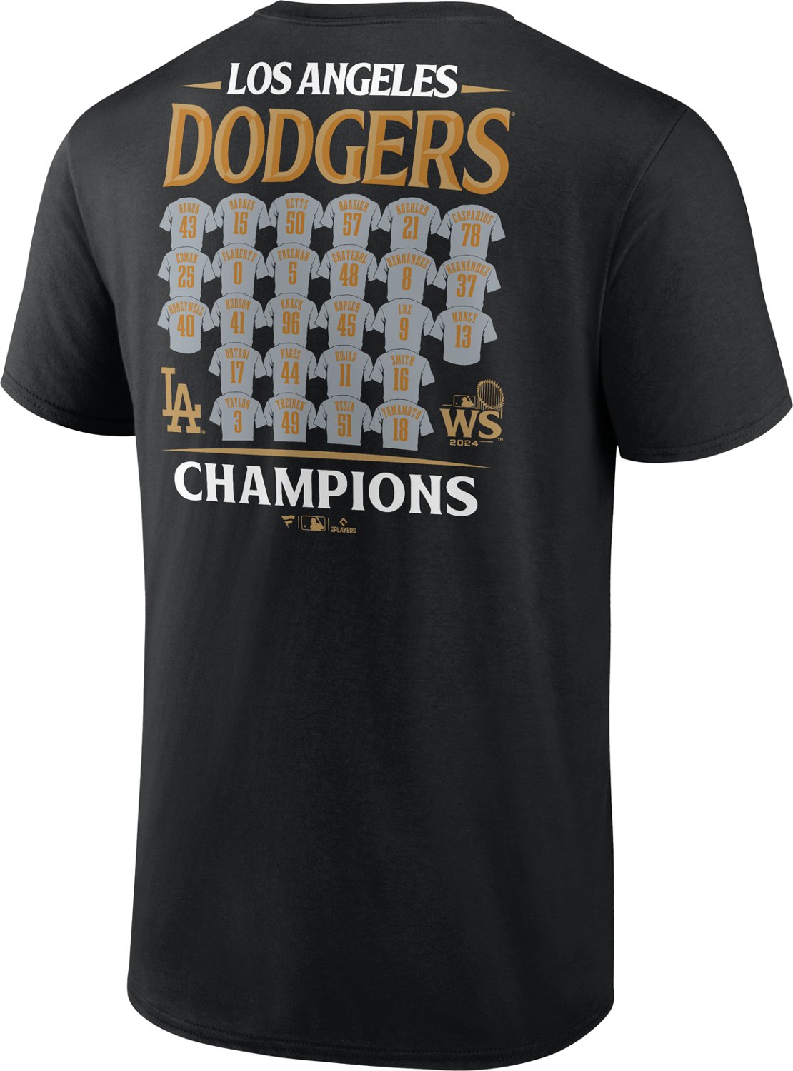 Fanatics Men's Los Angeles Dodgers World Series Champions Roster Tee - view number 2