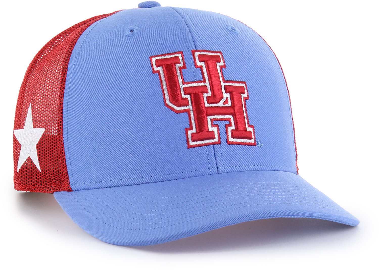 47 University of Houston Blue Primary Logo with Side Star Trucker Cap - view number 2