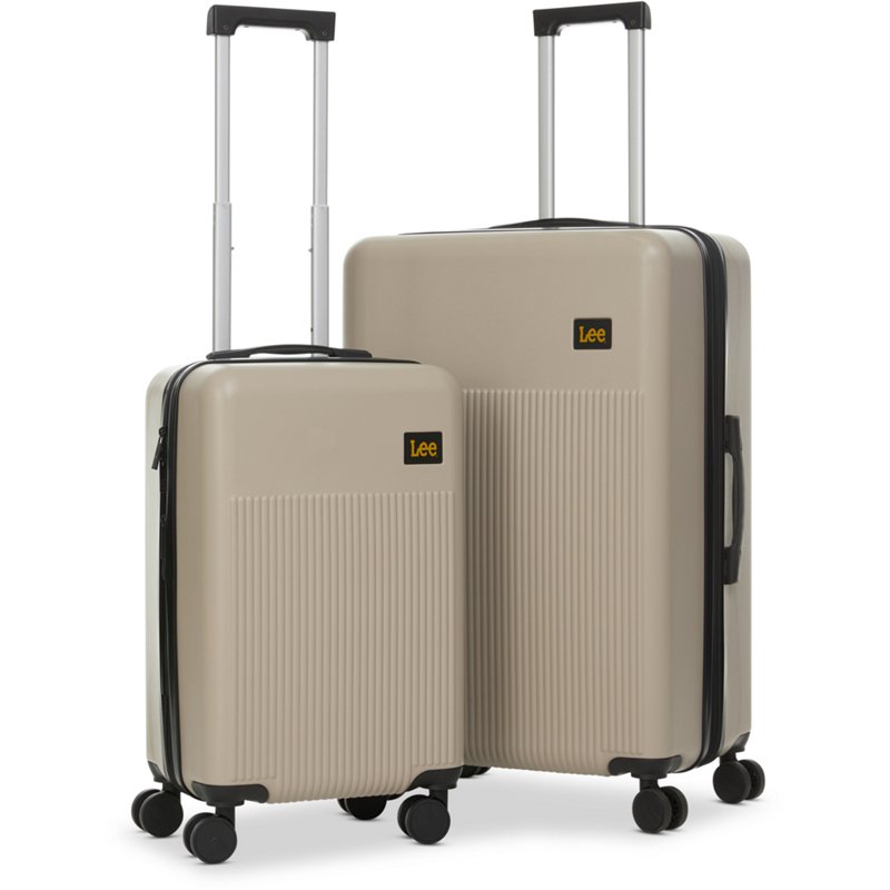 Lee 21/28 in Unisex 2-Piece Luggage Set, Beige