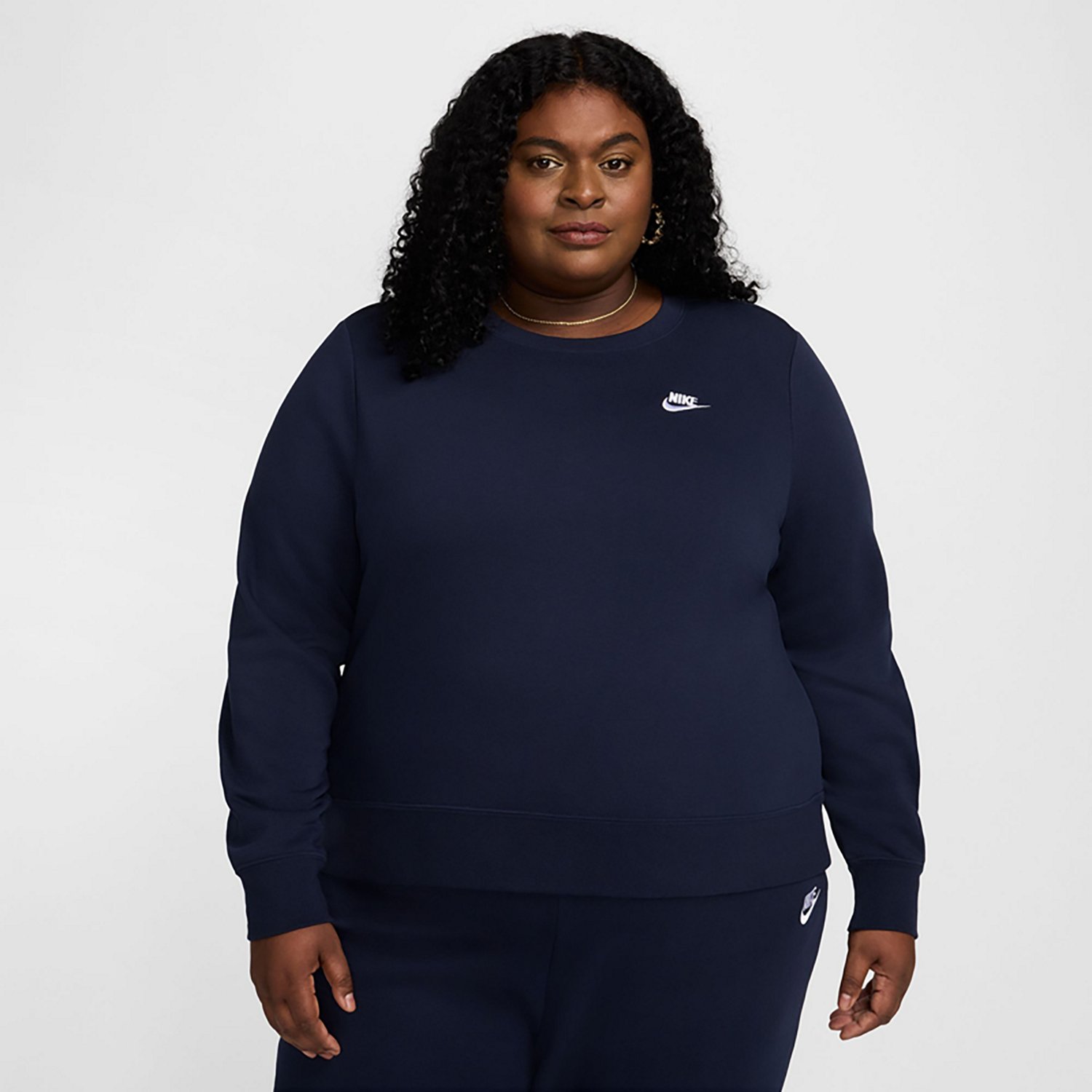 Nike Women s Sportswear Club Fleece Oversized Crew Plus Size Sweatshirt Academy