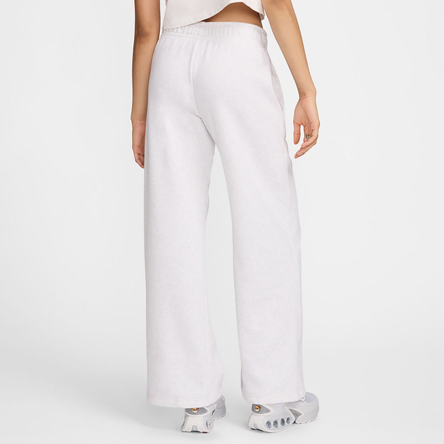 Nike Women's Sportswear Club Fleece Mid-Rise Wide-Leg Sweatpants - view number 2