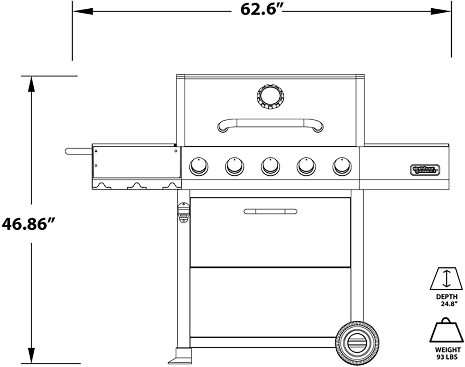 Outdoor Gourmet Classic 5-Burner Gas Grill                                                                                       - view number 3