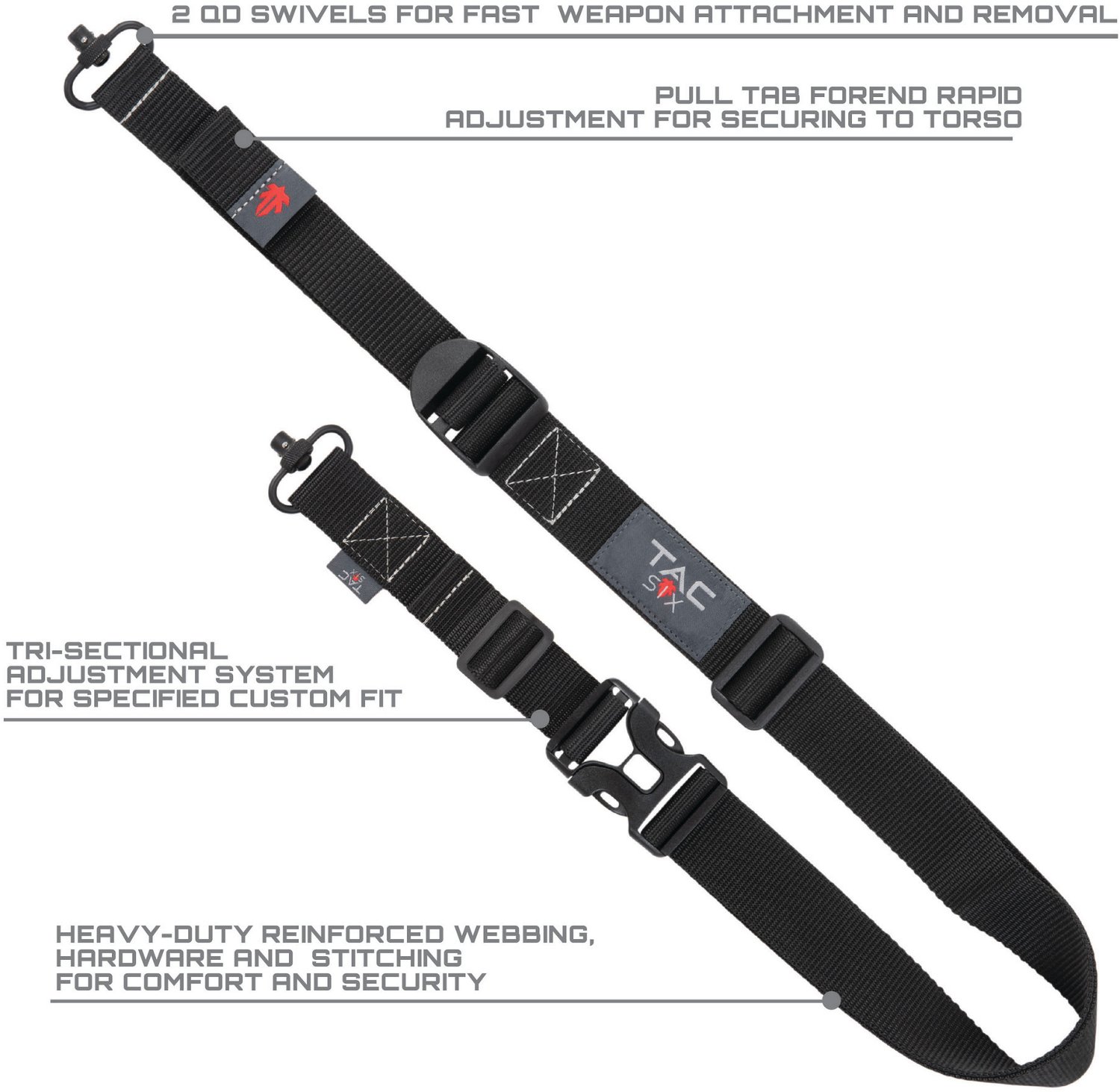Allen Company Tac-Six Citadel QD Connect Double Point Gun Sling - view number 2