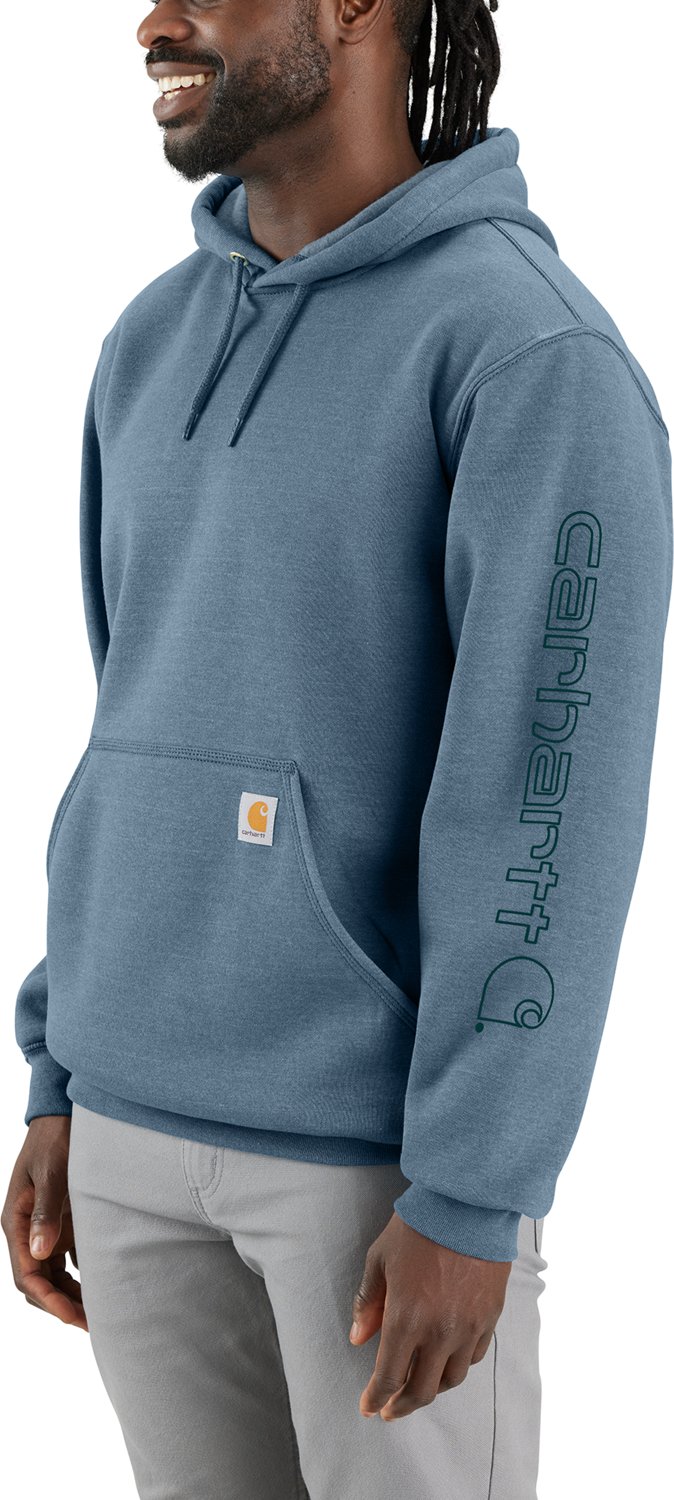 Carhartt Men's Loose Fit Midweight Signature Sleeve Logo Hooded Sweatshirt - view number 2