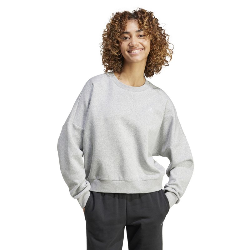 adidas Women's Essentials Feel Cozy Sweatshirt Grey/Grey, Large - Women's Athletic Fleece at Academy Sports