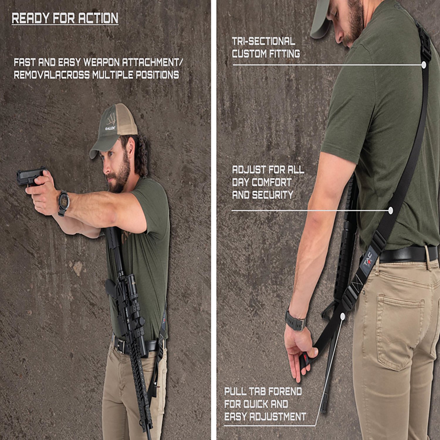 Allen Company Tac-Six Citadel QD Connect Double Point Gun Sling - view number 8