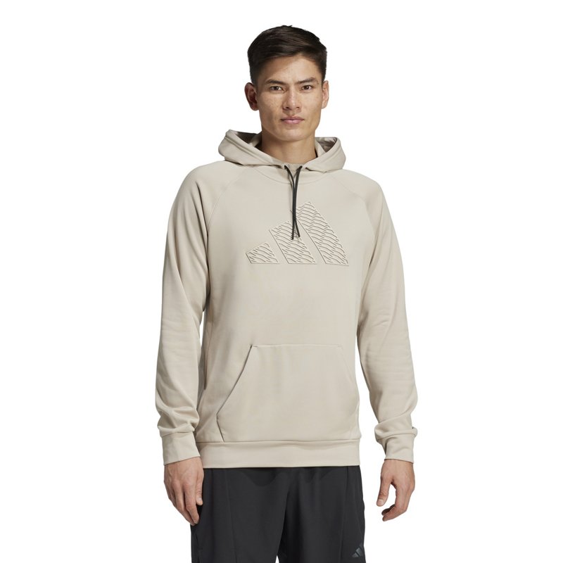 adidas Men's Game & Go Training Big Logo Hoodie Wonder Beige, X-Large - Men's Athletic Fleece at Academy Sports