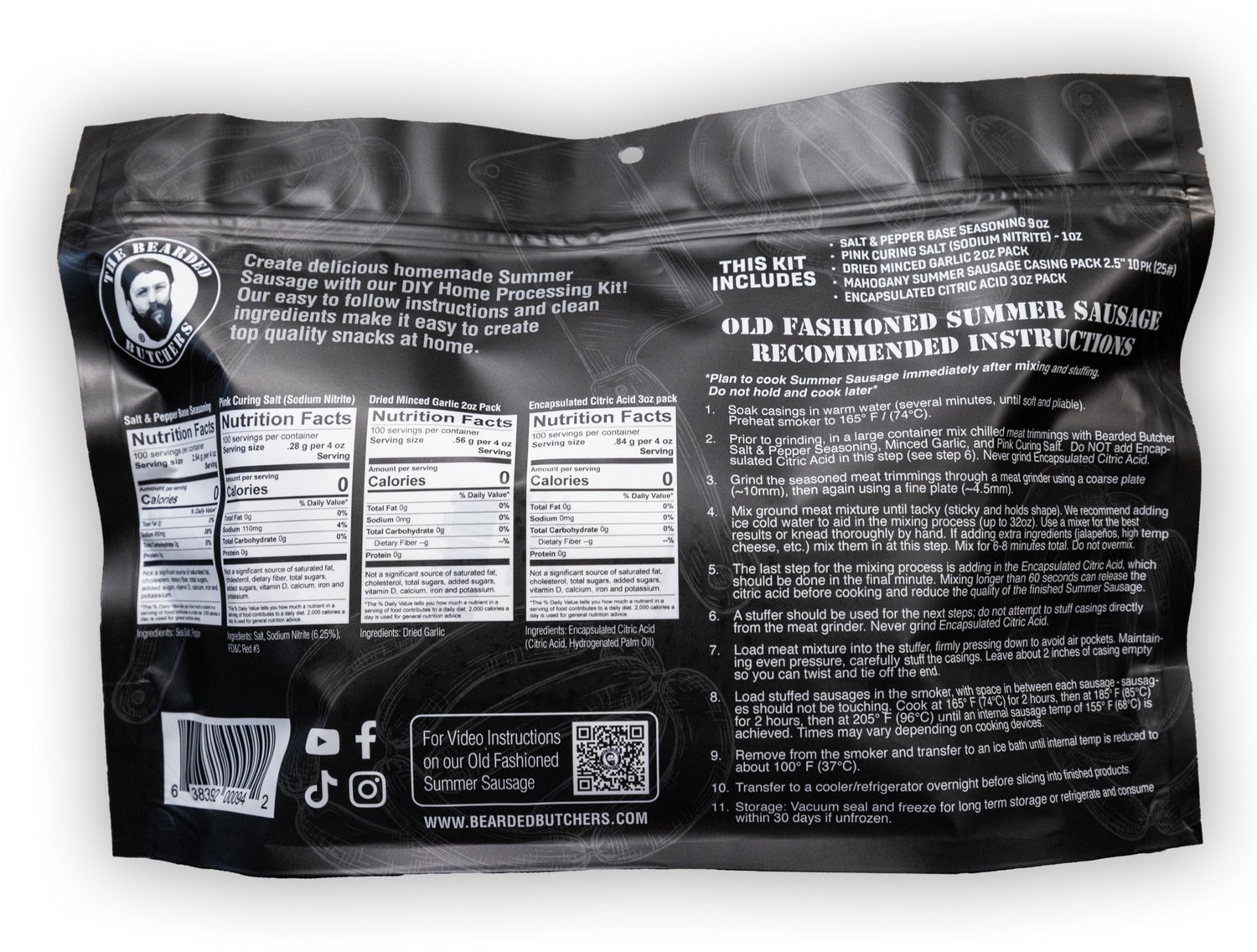 The Bearded Butchers Old Fashioned Summer Sausage DIY Kit  - view number 2