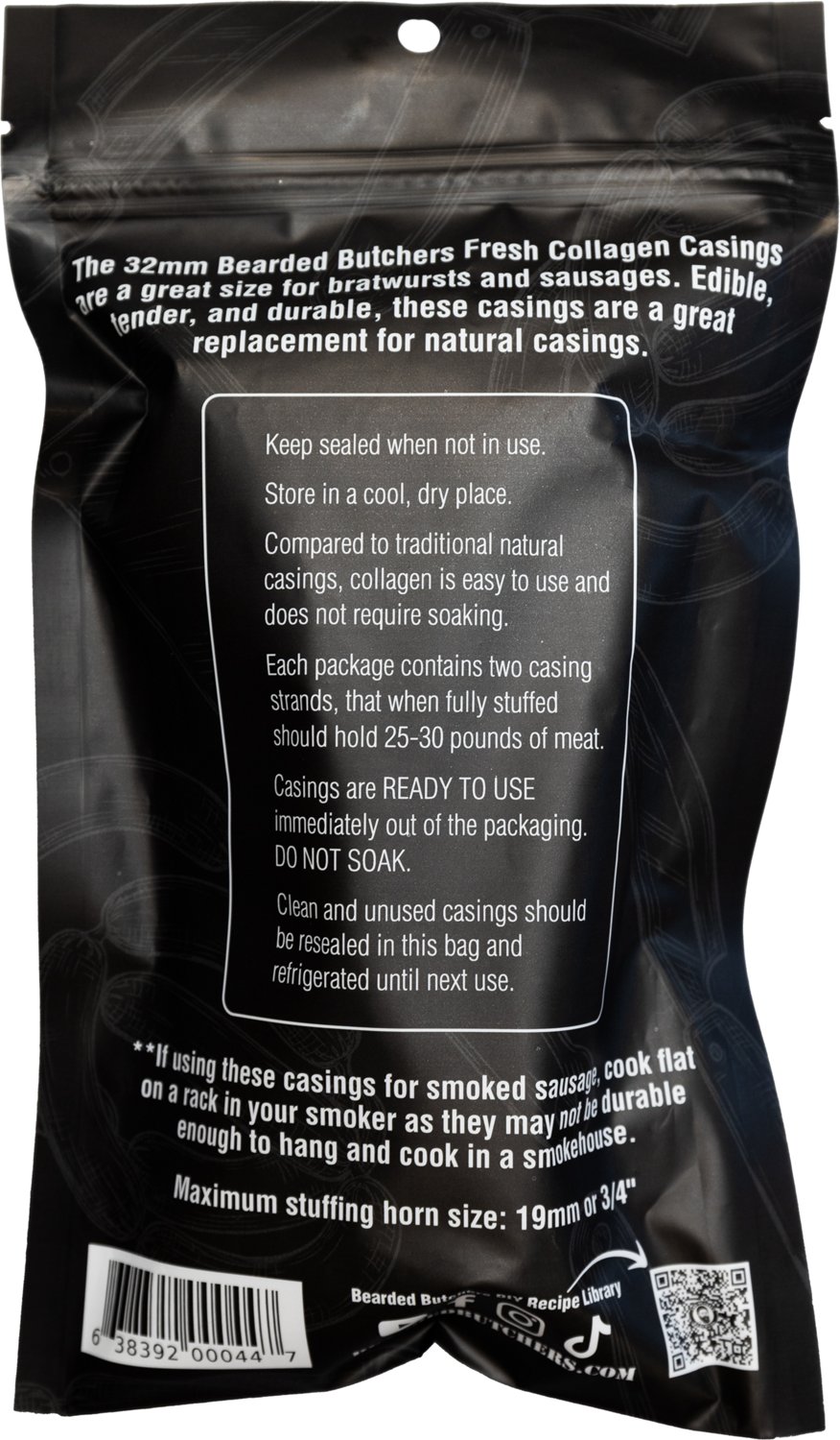 The Bearded Butchers 32 mm Collagen Breakfast Link Casings 2-Pack                                                                - view number 3