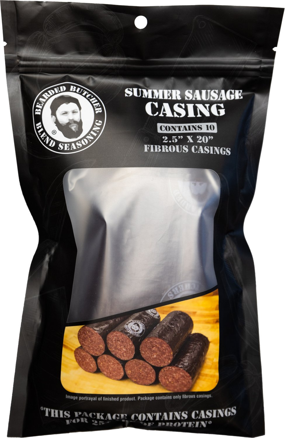 The Bearded Butchers 2.5 in Mahogany Summer Sausage Casings 10-Pack                                                              - view number 2