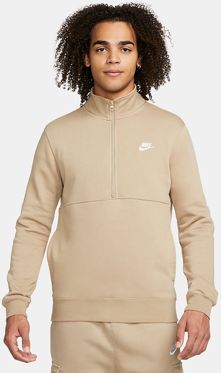 Nike Men s Sportswear Club Brushed Back 1 2 Zip Pullover Academy