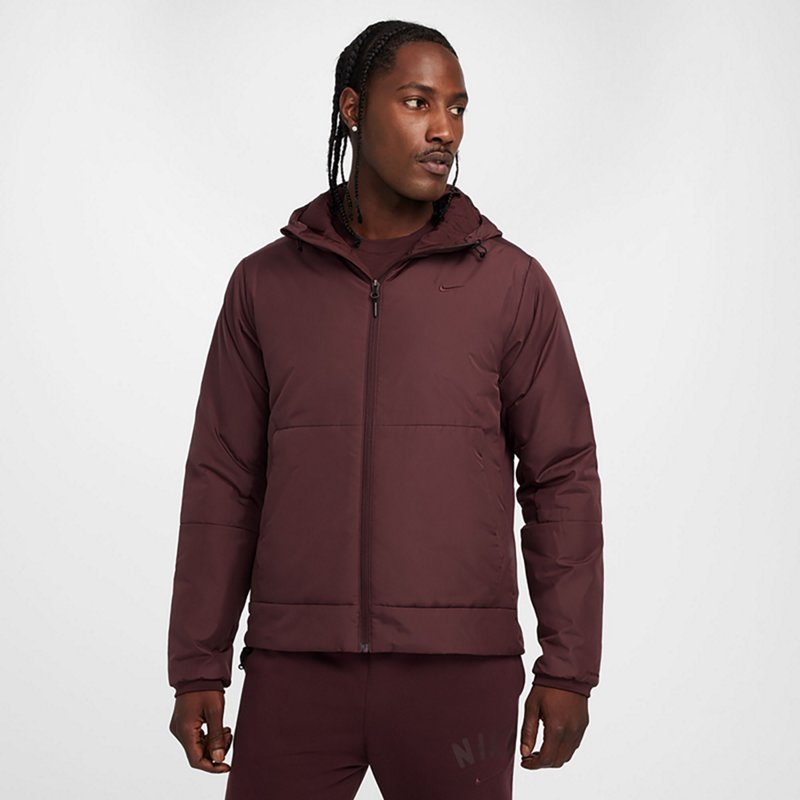 Nike Men's Unlimited Therma-FIT Versatile Jacket Burgundy Crush/Burgundy Crush, Large - Men's Athletic Fleece at Academy Sports