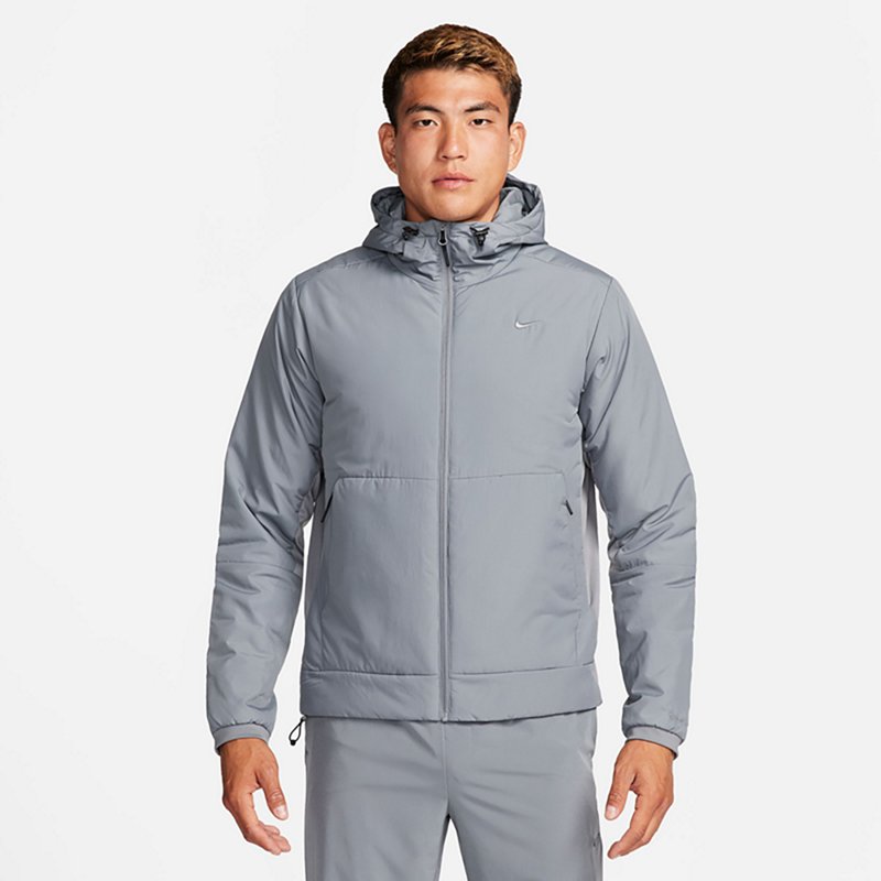 Nike Men's Unlimited Therma-FIT Versatile Jacket Smoke Grey/Smoke Grey, Medium - Men's Athletic Fleece at Academy Sports