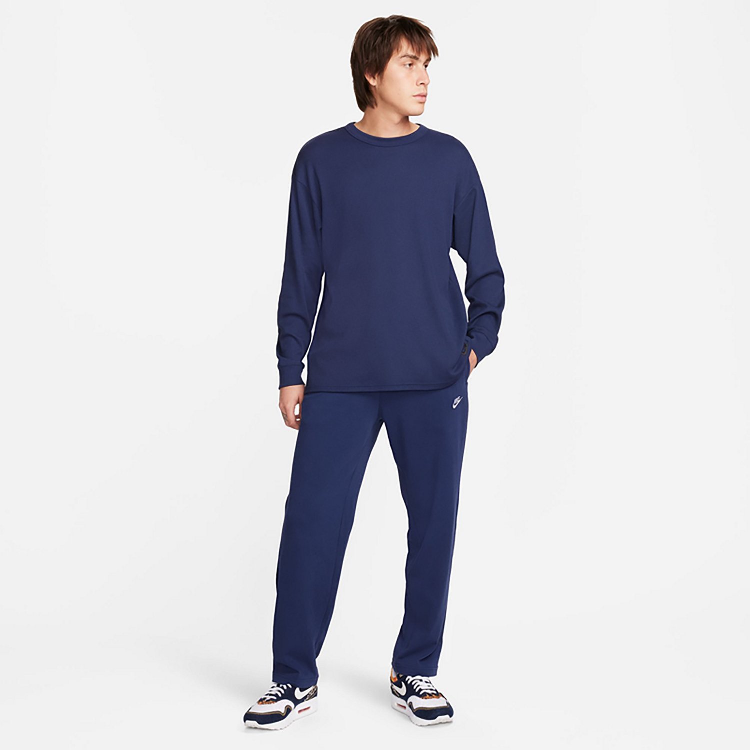 Nike Men's Nike Sportswear Club Knit Open-Hem Pants - view number 4