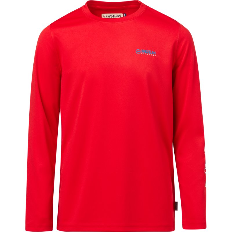 Magellan Outdoors Boys' Casting Crew Print Logo Fishing T-Shirt-image