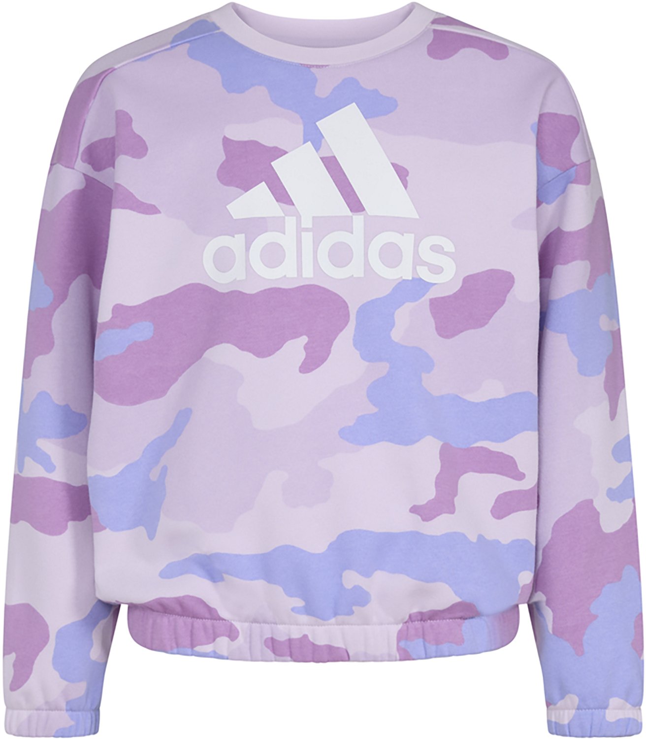 adidas Girls' All Over Print Crew Neck Pullover - view number 5