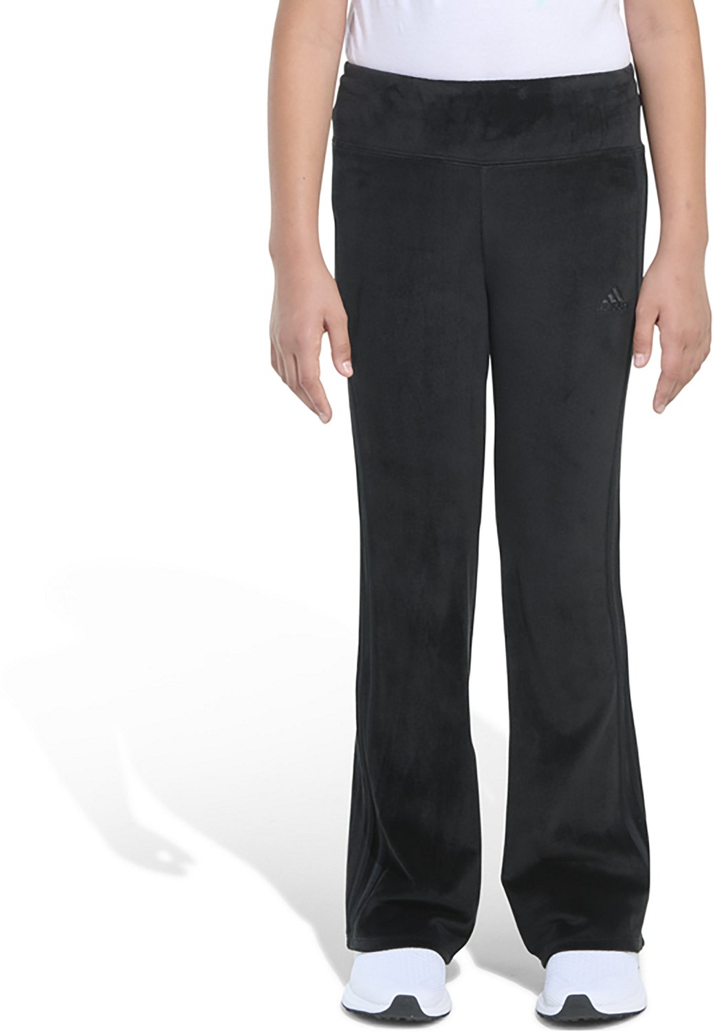 adidas Girls' Rib Velour Vented Flare Leg Pant