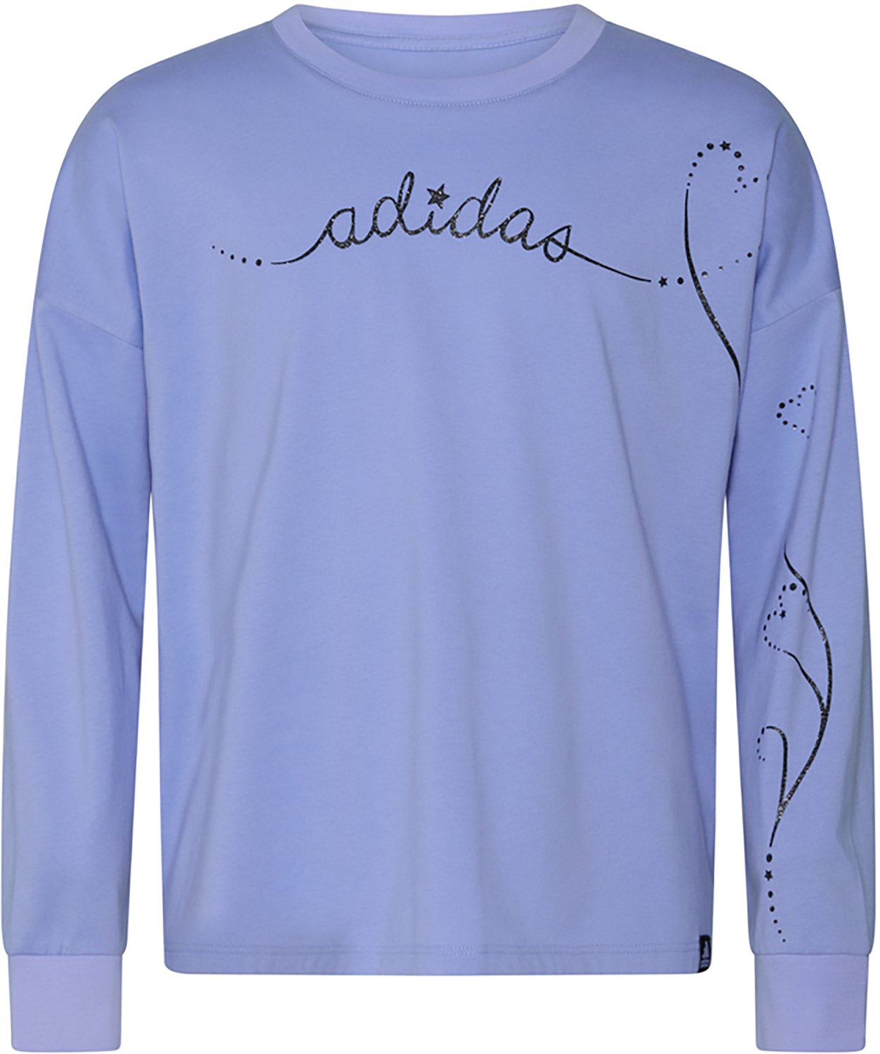 adidas Girl's Long Sleeve Star Waist Crew Tee - view number 5
