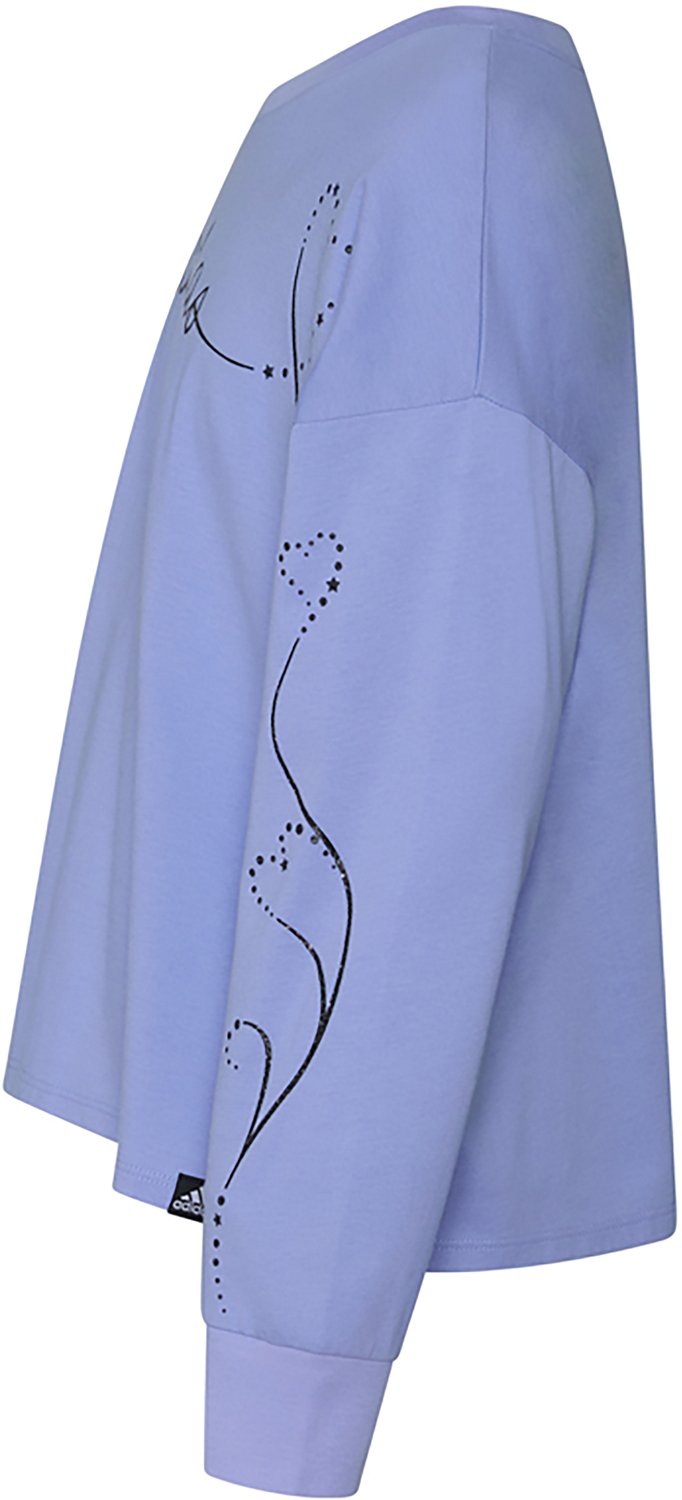 adidas Girl's Long Sleeve Star Waist Crew Tee - view number 7