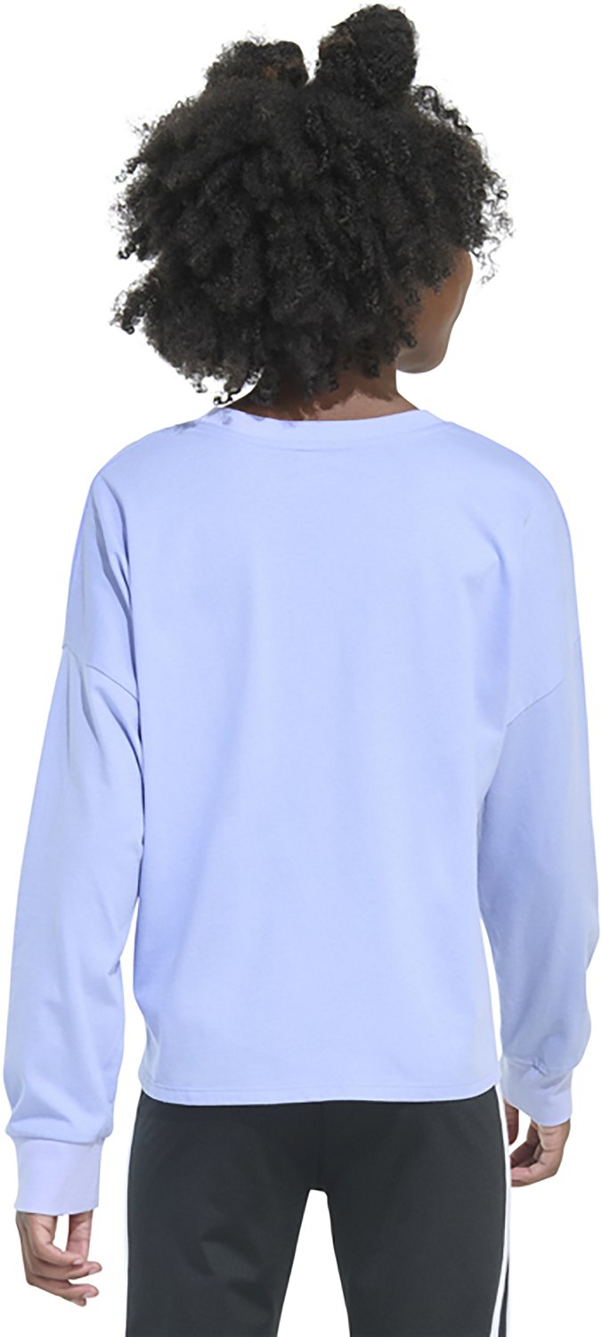 adidas Girl's Long Sleeve Star Waist Crew Tee - view number 2