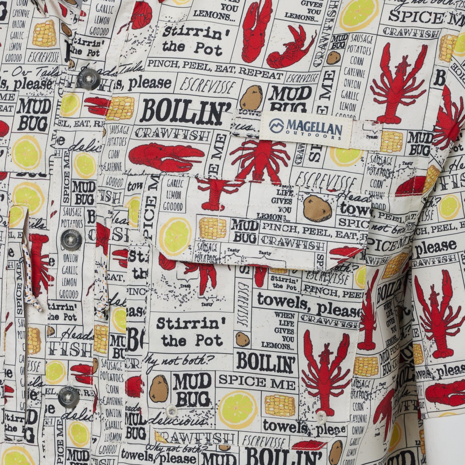 Magellan Outdoors Men's Local State Crawfish Short Sleeve Shirt                                                                  - view number 3