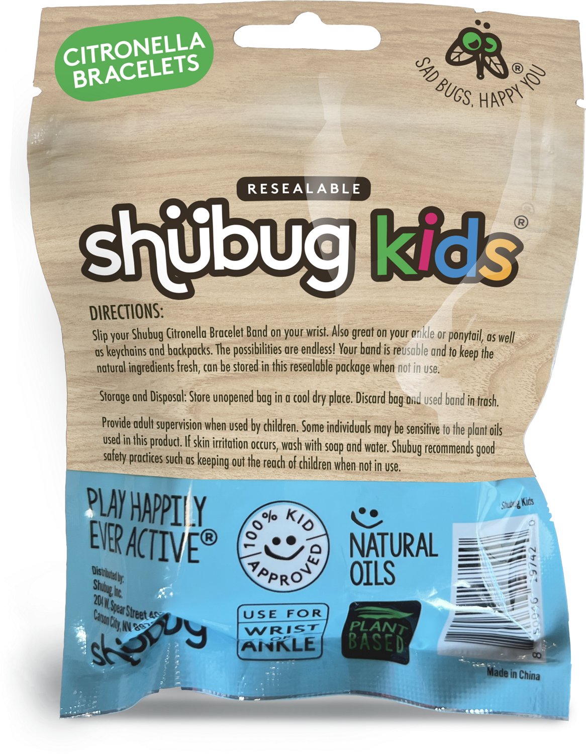Shubug Kids Insect Repellent Bracelets 3-Pack