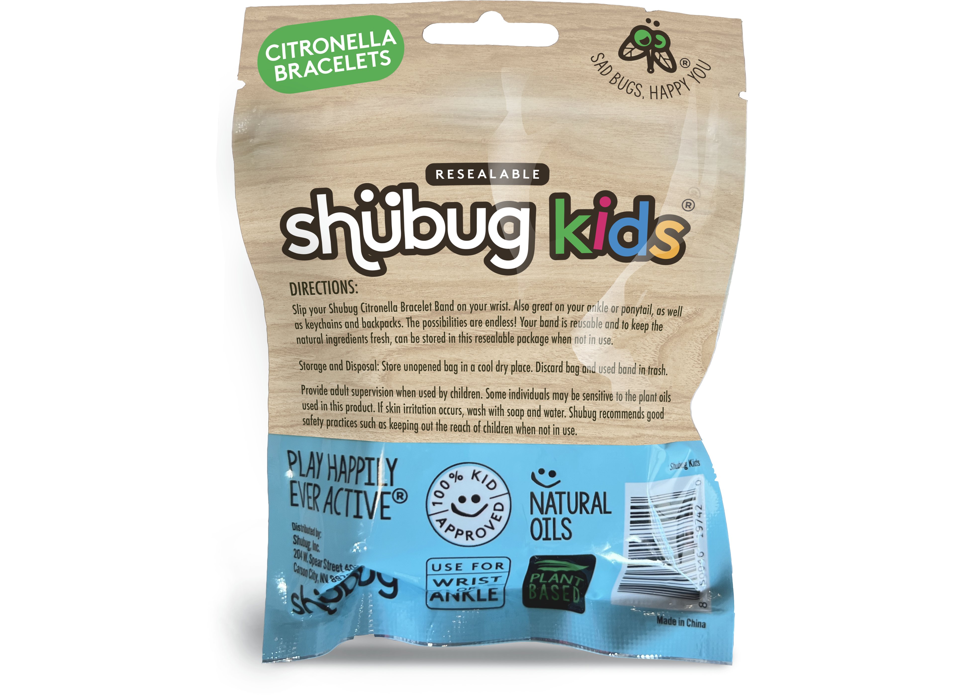 Shubug Kids Insect Repellent Bracelets 3-Pack